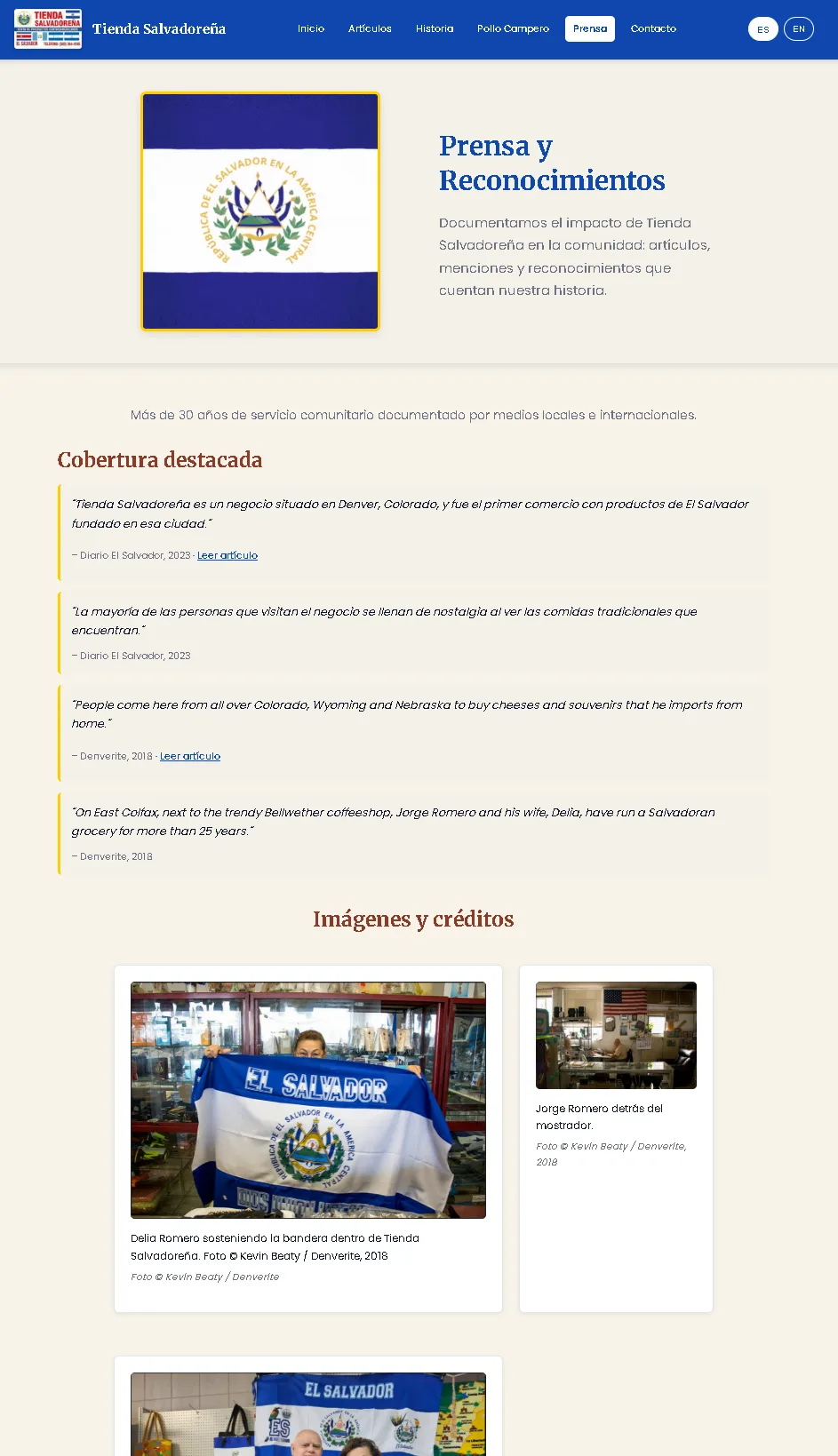 Press coverage page