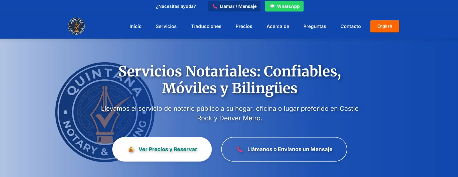 Quintana Notary homepage