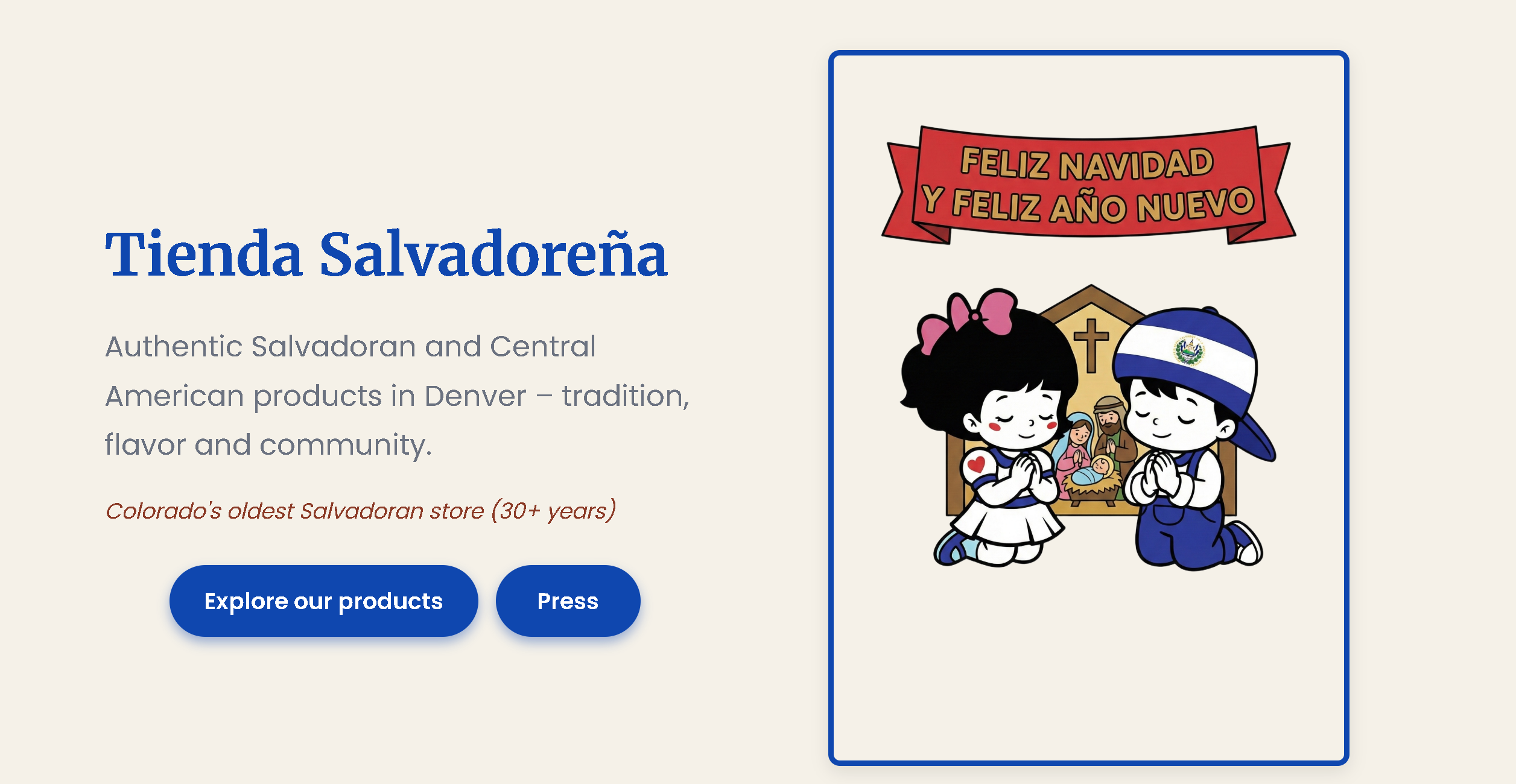 Tienda Salvadoreña Homepage